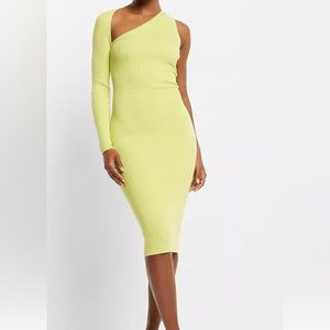 EXPRESS Bodycon Dress in beautiful neon green Size S